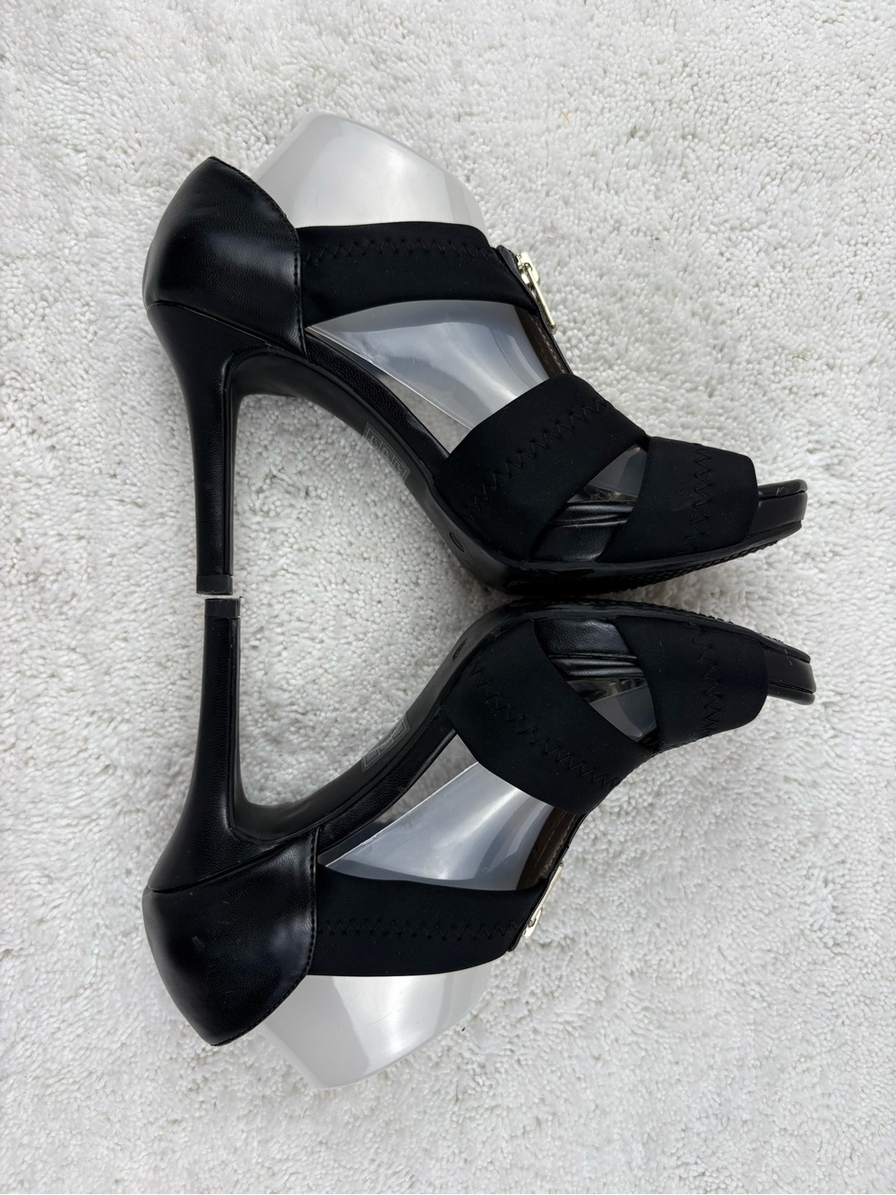 Women’s Black Coach & Four Zip-Front Strappy Sandals - Picture 5 of 12